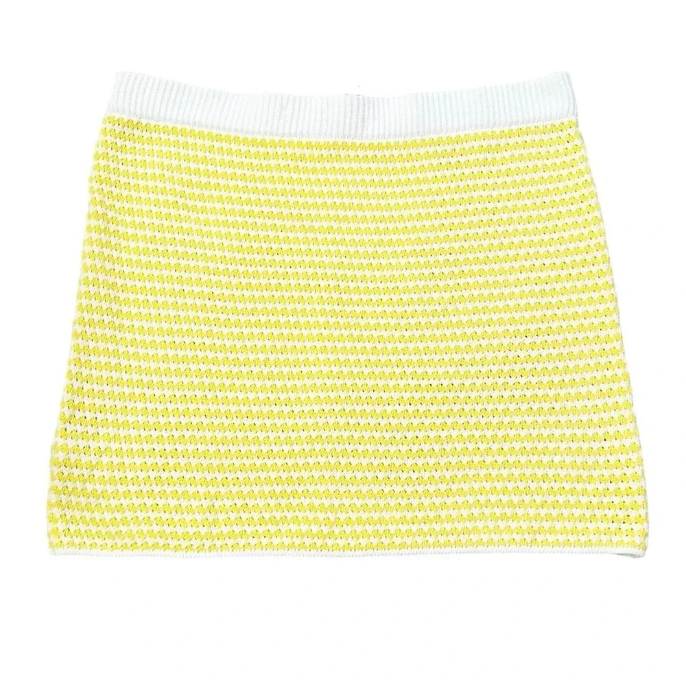 NWT Future Collective Alani Noelle• Womens Crochet Checkered Mini Skirt size XXL - Picture 5 of 11